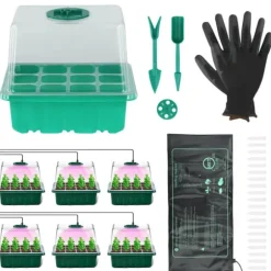 Inomhusväxthus för förökning, LED-belysning, värmematta ingår,grön