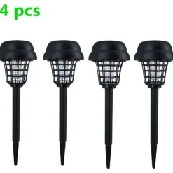 Insektsbekämpande lampa - Killer Lamp - Solenergi - LED-belysning - Pack med 4 - Insektsavvisande