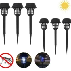 Insektsbekämpande lampa - Killer Lamp - Solenergi - LED-belysning - Pack med 4 - Insektsavvisande