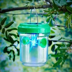 Insektsfångare - Solenergi - Grön - 13 cm hög - 9 cm diameter - Ekologisk