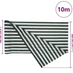 Insynsskyddsnät i HDPE - Grön & Vit | Storlek: 3,6x10 m | Vikt: 75 g/m²