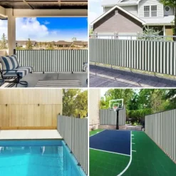 Insynsskyddsnät i HDPE - Solskydd och avskildhet | Färg: Grön/Vit | Storlek: 1,2x10 m