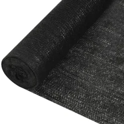 Insynsskyddsnät svart 1,2x25 m HDPE 195 g/m²