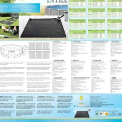 INTEX Solvärmemattor PVC 1,2x1,2 m svart 2 st 28685