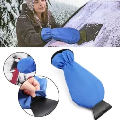 Is- och snöskrapa med värmande handske - Perfekt för kalla vinterdagar!
