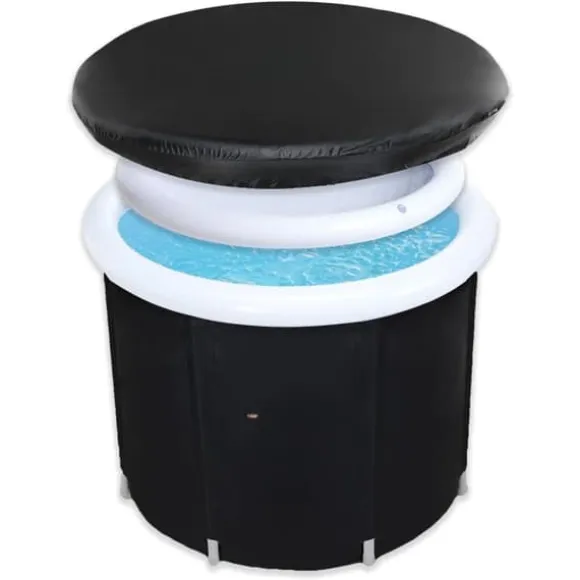 Isbad - Deluxe Ice Nordic Isbadkar- Bärbar - Svart