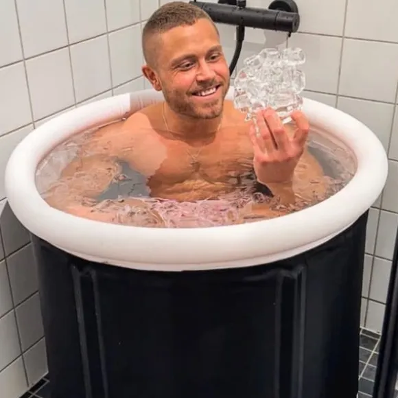 Isbad - Deluxe Ice Nordic Isbadkar- Bärbar - Svart