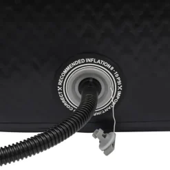 Isbad 370 liter, uppblåsbar kallvattenbalja, kompakt design, svart