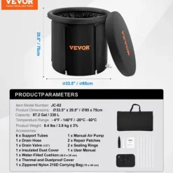 Isbadkar, Bärbar Design, Lätt Installation,75x85