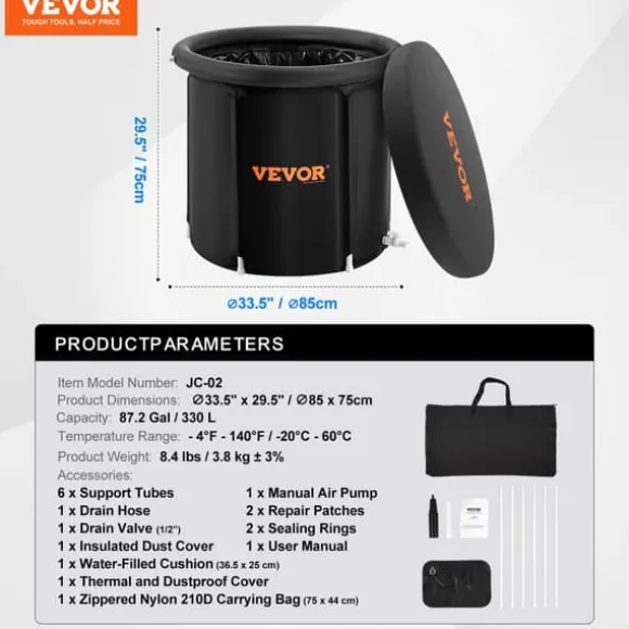 Isbadkar, Bärbar Design, Lätt Installation,75x85