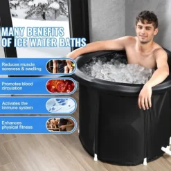 Isbadkar för idrottare, Kallvattenterapi, Uppblåsbart Stoppbadkar, Förbättra återhämtning, Bärbart och praktiskt