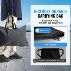 Isbadkar för idrottare, uppblåsbart kallvattenterapibad, bärbart stoppbadkar för återhämtning