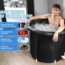 Isbadkar för idrottare, uppblåsbart kallvattenterapibad, bärbart stoppbadkar för återhämtning