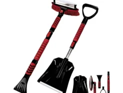 IWH isskrapa utdragbar, ##### med snöskyffel svart, röd