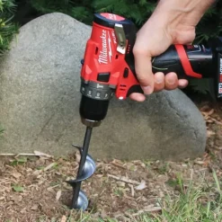 Jordborr till borrmaskin 22 cm stål Svart