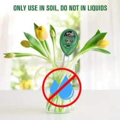 Jordmätare 3-i-1 för ljus, fuktighet, pH-värde