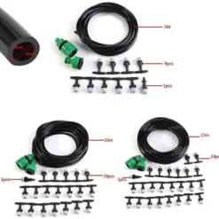 Justerbara bevattningssatser DIY självbevattningssystem Bevattning Bevattning Imma Trädgård Växthus Mikrodroppare