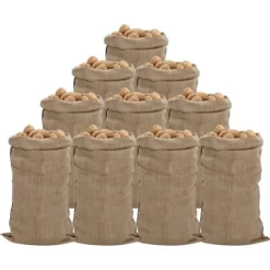 Jutesäckar 10 st 65x135 cm 100 % jute 340 gsm