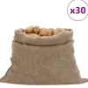 Jutesäckar 30 st 100x110 cm 100% jute 220 gsm