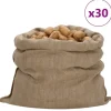 Jutesäckar 30 st 100x110 cm 100% jute 340 gsm