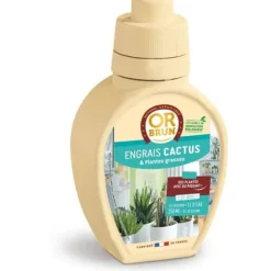 Kaktus- och saftiga växter gödsel - GULD BRUN - OBRECLCACTUS250 - 250 ml - Berikar växterna - Tillverkat i Frankrike