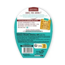 Kaktus- och saftiga växter gödsel - GULD BRUN - OBRECLCACTUS250 - 250 ml - Berikar växterna - Tillverkat i Frankrike