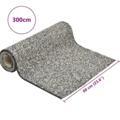 Kantmatta för trädgård - Slitstark och naturlig design | Färg: Grå | Storlek: 300x60 cm