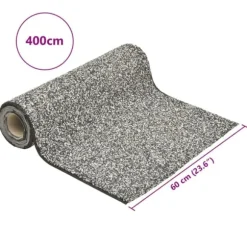 Kantmatta för trädgård - Slitstarkt PP-fleece | Färg: Grå | Storlek: 400x60 cm