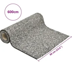 Kantmatta för trädgårdsdamm - Slitstark och dekorativ | Färg: Grå | Storlek: 600x60 cm