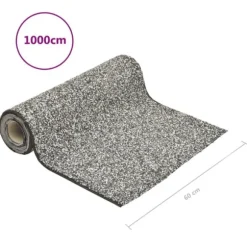 Kantmatta i nonwoven PP-fleece för damm och bäck | Färg: Grå | Storlek: 1000x60 cm