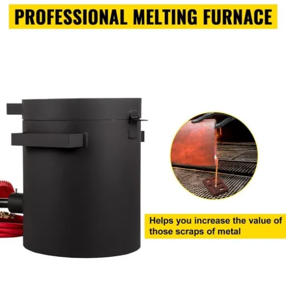 6Kg kopparkapacitet 1350°C professionell propanmetallsmältugn, snabb/effektiv uppvärmning, utmärkt värmeisolering, hög säkerhet, kompletta tillbehör | CDON