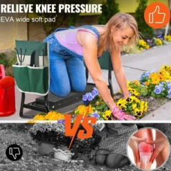 150kg lastkapacitet hopfällbar trädgårdsknäljare och säte med 8