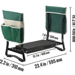 150kg lastkapacitet hopfällbar trädgårdsknäljare och säte med 8