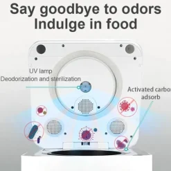 Kökskompostmaskin - HQD-314Pro - 3,3 L Kapacitet - UVC-ljus - Barnlås - LCD-skärm - EU-kontakt - Brun