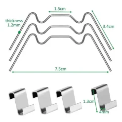 Klämmor för Värmehusplattor 100-Piece