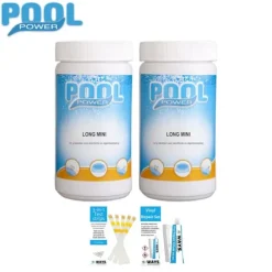 Klortabletter för simbassänger - Poolpower - 2 kg & WAYS Reparationsset och teststickor