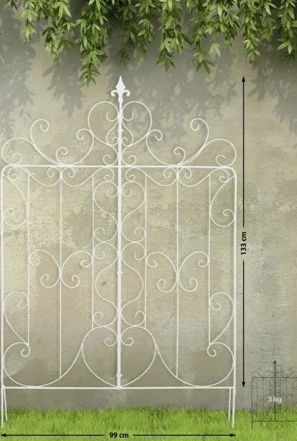 Klättringsram för trädgård - fristående schema - enkel montering | Färg: Vit