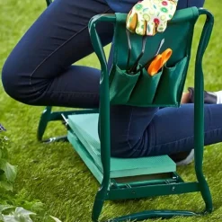 Knäböjande trädgårdspall fällstol skumsits fars dag pappa