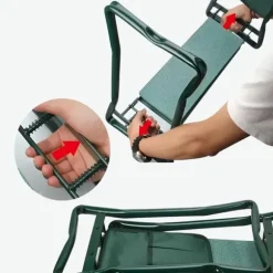 Knäböjande trädgårdspall fällstol skumsits fars dag pappa