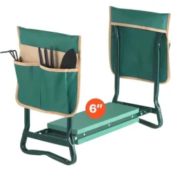 Knäskydd för Trädgård, 15 cm Hopfällbar Sittdyna, 147 kg Kapacitet, Robust Trädgårdspall