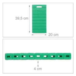 Knäskyddssats, 4x39,5x20 cm, Grön