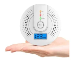 Kolmonoxiddetektor med LCD-display och starkt ljudlarm – bärbar CO-varnare för hemmet, husvagn och resa