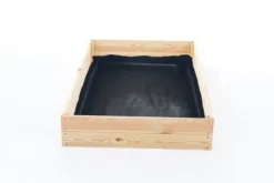 Kompakt 140x80x18 cm Trädgårdsbädd i furu för balkonger & terrasser