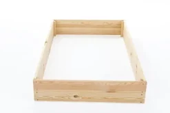 Kompakt 140x80x18 cm Trädgårdsbädd i furu för balkonger & terrasser