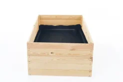 Kompakt 140x80x18 cm Trädgårdsbädd i furu för balkonger & terrasser