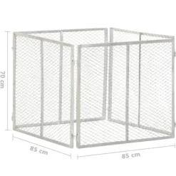Kompost i galvaniserat järn - Optimal nedbrytning av trädgårdsavfall | Storlek: 85x85x70 cm