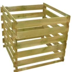 Kompostbehållare 0,54 m3 fyrkantig trä