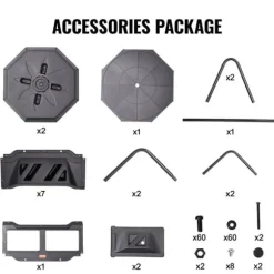 Kompostbehållare, 43-Gal dubbelkammare, stor tumlande kompost med stålram och 2 dörrar, BPA-fri för trädgård och kök.