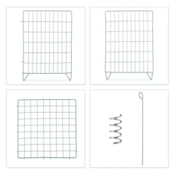 Kompostbehållare, Metall, 68x46x46 cm, Grön