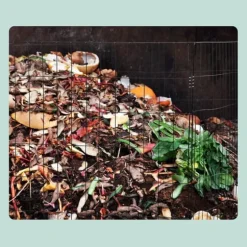 Kompostbehållare, Metallnät, 68x46x46 cm, Svart